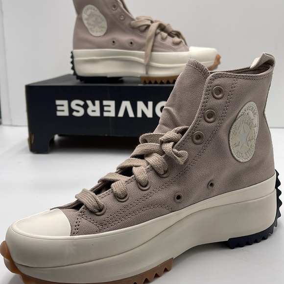 Converse WMNS RUN STAR HIKE HI WONDER STONE/EGRET/BLACK A08706C Platforms Snkrs - Picture 15 of 16